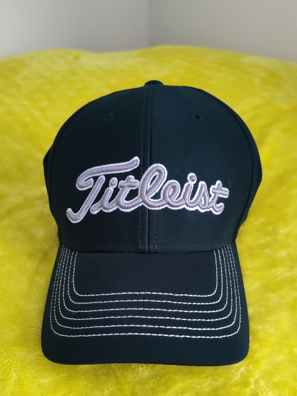 Titleist Black Cap with Pink Script Logo